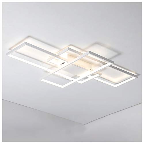 Plafonnier LED moderne 3000K-6500K lustre blanc chic L85cm télécommandable