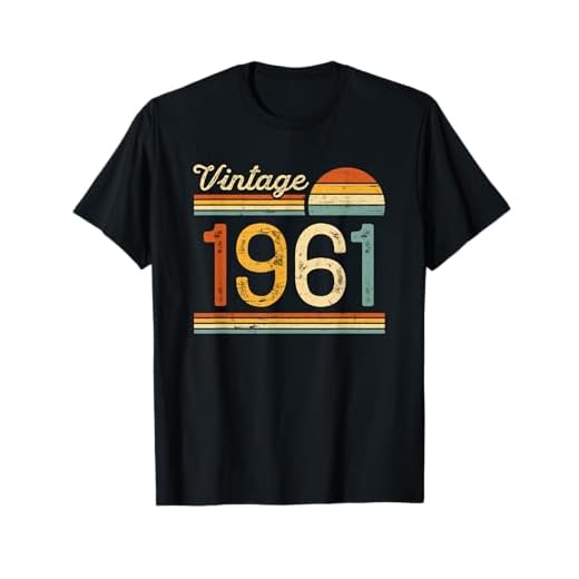61 Cumpleaños Hombre Mujer 61 Años Vintage Nacido En 1961 Camiseta