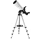 Bresser Linsenteleskop SpaceRacer 70/400 mit AR-App, 70 mm Öffnung, 400 mm Brennweite, 16x-120x Vergrößerung, Sonnenfilter