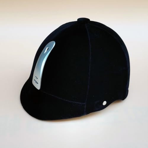 Casco de equitación de terciopelo Alasum casco hípica negro protector ABS 5