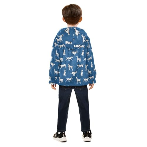 Boys' Fleece Hoody Jacket Zip Up Coat Warm Fall Winter Plush Jacket Dalmatian Dogs Long Sleeve Outerwear4