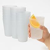 ZENIC | 25 Vasos Desechables de Plastico Duro | 480 ml | Reutilizables | Resistentes y Duraderos Aptos para lavavajillas | Ideales para Cubatas Cerveza Sidra Fiestas y Eventos | Sin BPA