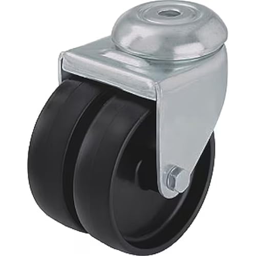 Low-Profile Easy-Turn Bolt-Hole Caster