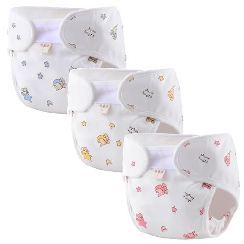 Reusable Nappies Terry Towelling Nappies Reusable Newborn Cloth for Babies Baby Doll Newborn Diapers Cloth Diapers for Babies L Size for 19-24 kg