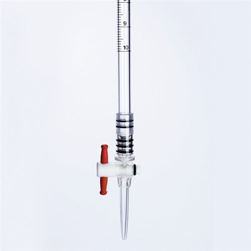 Azlon 564715-0050 Acrylic Class B Graduated Burette with Stopcock, 50 ml Capacity