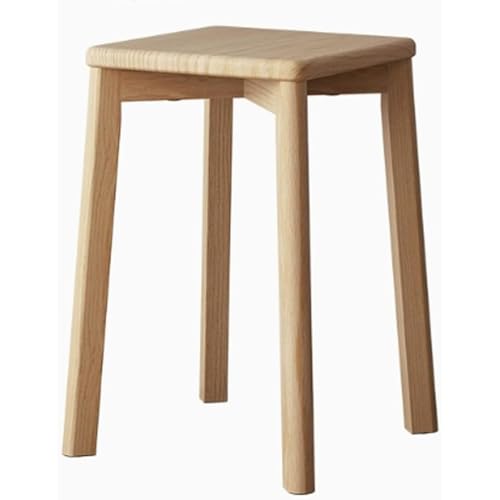 Tabouret carré en bois massif vintage empilable pour cuisine