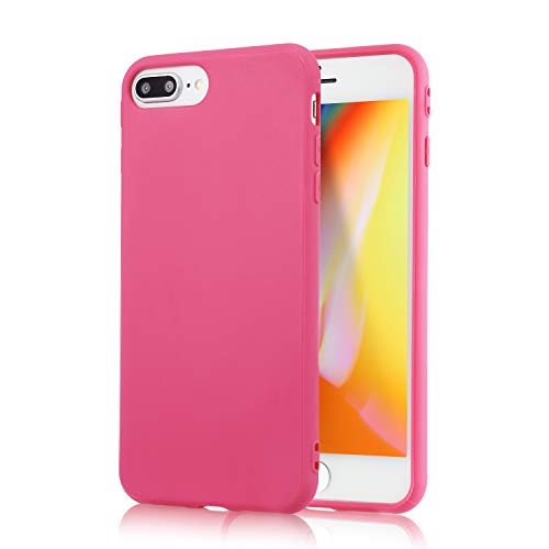 technext020 iPhone 7 Plus Rogue Pink Case iPhone 8 Plus Rogue Pink Case Ultra Slim Fit Silicone TPU Soft Gel Rubber Cover Protective Back Bumper