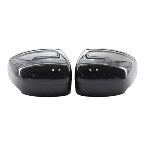 hA~[Jo[ For Volvo XC60 2018-2020 Car Carbon Fiber Side Door Rearview Mirror Cover Trim Rear View Mirror Caps Replacement