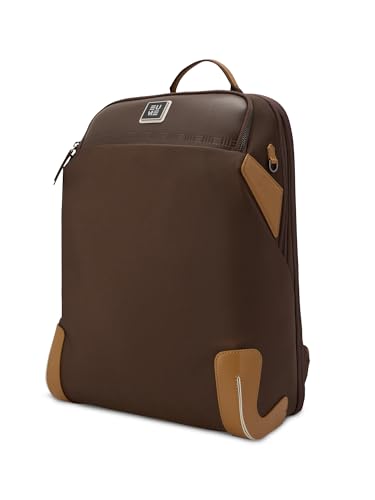 Image of EUME Gravon Laptop Backpack for Men & Women | 15.6 Inch Laptop Sleeve | 25L Water Resistant Premium Nylon & Microfiber Vegan Leather | Lightweight & Multipurpose | For Office Work & Travel