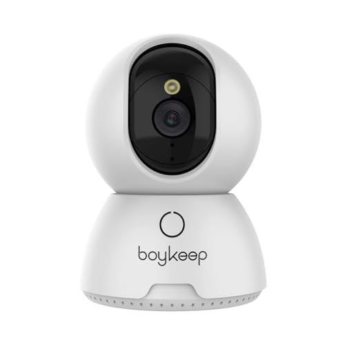 BoyKeep 2K Indoor Security Camera, 2.4G/5G Wi-Fi Camera with Phone App, 2-Way Audio, App Control, Color Night Vision, Free Cloud Storage, SD Card
