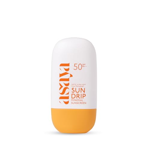 Image of Asaya Sundrip Mineral Sunscreen I Lightweight | for Face I All skin types & Sensitive Skin & Pregnancy Safe Sunscreen I Zinc Oxide, Cica & Anti-Pollution Complex | 50 ml