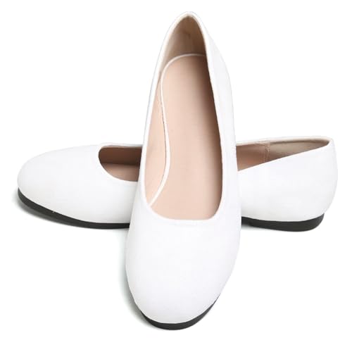 Image of Dear Time Women's Flats Comfortable Slip On Ballet Flats Soft Solid Casual Shoes