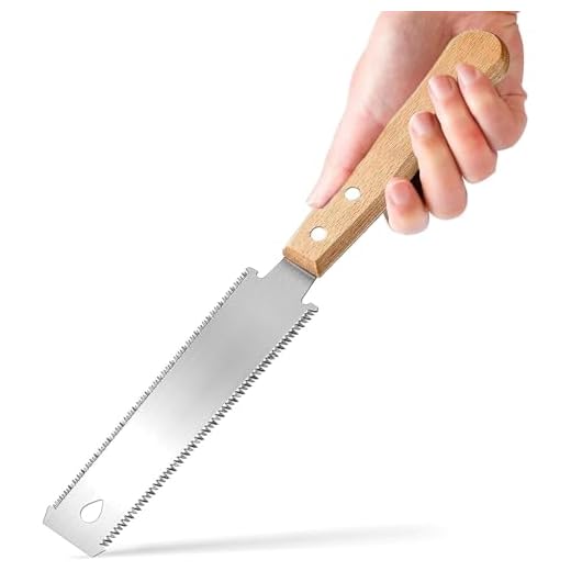 Yuiturt Japanese Pull Saw, Flush Cut Saws for Woodworking, Double Edge Woodworking Hand Saw for Pruning and Trimming, Portable Cutting Tool with Non-Slip Wooden Handle, for Precision Cutting