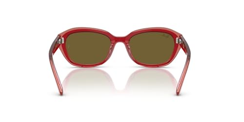 Ray-Ban RJ9081S Butterfly Sunglasses, Top Red/Orange/Light Purple/Dark Brown, 48 mm4