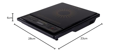 Image of McCoy Rapido Induction Stove, 1400 watt, Auto Cook Function, Smart Controls, 1 year warranty Black