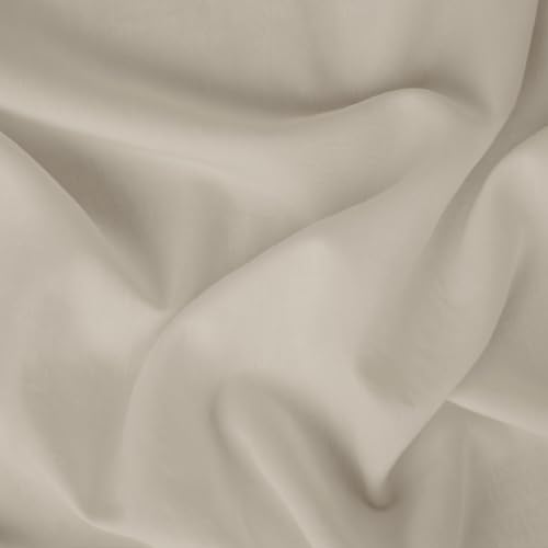 Image of Blue Dahlia 100% Cotton, King Size /Double, Bedsheet (108 inch x 108 inch) + 2 Pillow Covers, Percale Weave, 200TC Solid Premium Bedsheet, Colour: Beige