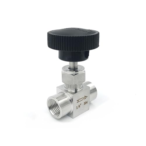 Vanne à pointeau SS304 robuste pour régulation fluide et étanche 1/2 - 4