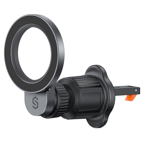 SYNCWIRE for MagSafe Car Holder, 360 Rotation Magnetic Phone Mount Car Air Vent, [Ring Ventilation] Car Cell Phone Holder Mount Compatible iPhone 15 Pro Max 14 13 12,Samsung,MagSafe Car Accessories