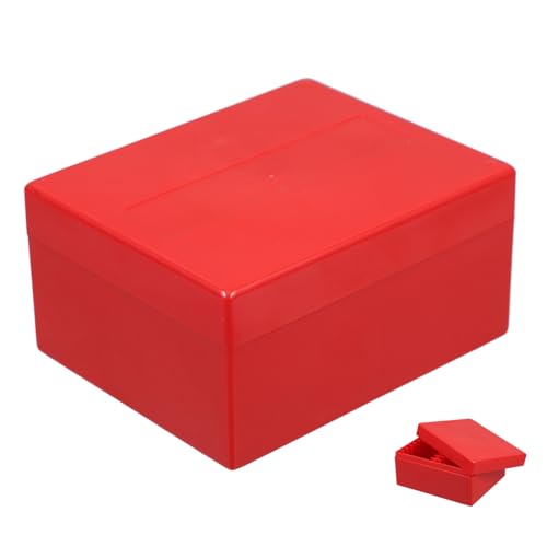Caja plástica roja para monedas con ranuras organizadora 20 piezas miniatura 1