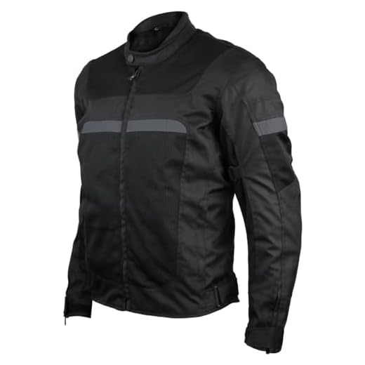 Vance Leather Revo Mens Black Advanced All-Season Reflective Mesh & Textile Motorcycle Jacket w/CE Armor & Removable Liner (Black, Medium)
