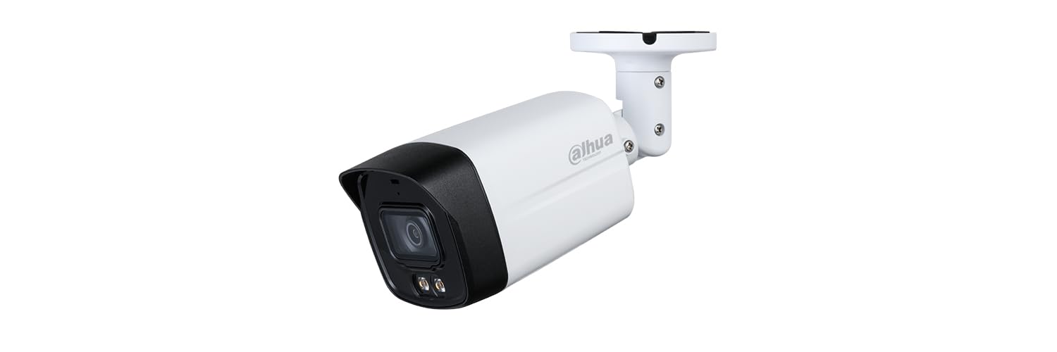 DAHUA Caméra de surveillance extérieure HDCVI 4K/8MP Smart Dual Light avec microphone intégré HAC-HFW1801TLM-IL-A-S2