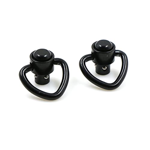 Sling Swivels Mount QD Schwenks Clip Loop Strap Schnellverschluss Riemenbügel Swivel Schnell Detach Wirbel 1,25 Zoll (4 Stücke,Schwarz)