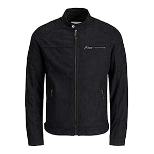 Mann JACK & JONES Imitatieleer Jas Biker Blouson Bomberjacke JJEROCKY Ontwerp Jas Overgangsjas