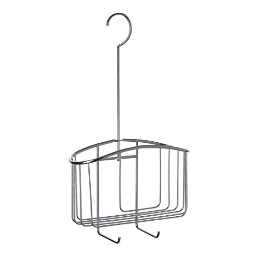 Tatay 4437100 Cestillo con Colgador, Acero Inoxidable, Blanco, 22.5x8.5x40 cm