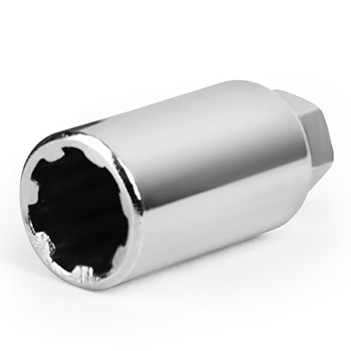 Image of DNA MOTORING LN-ZTL-9025-15-BK 20Pcs M12 x 1.5 Open End Style Wheel Lug Nuts w /Deep Drive Extension Adapter, 24mm OD /50mm H, Black