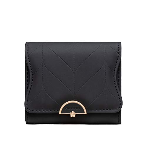 Womens Wallets Small Wallets for Women Slim Mini Wallet Soft PU Leather Wallet Cute Large Capacity black