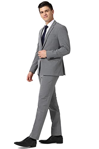 Image of Peter England Men's Polyester Blend Two Piece Business Suit Pants Set