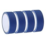Sewroro 4 Rollen Malerkreppband Maskierband aus Papier Leicht Abreißbar Hinterlässt Rückstände Haftet Glatten Oberflächen für Wand und Autolackierarbeiten