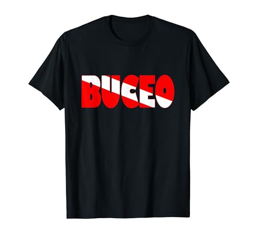 Buceo Spanish Language Scuba Diver | Scuba Flag Text Design T-Shirt