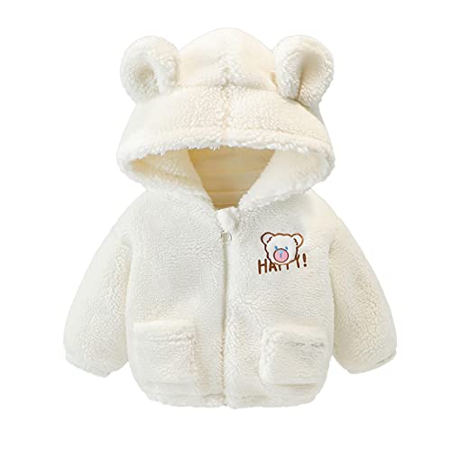 Newborn Infant Baby Girls Boys Jacket Bear Ears Hooded Outerwear Zipper Warm Winter Coat Toddler Coat