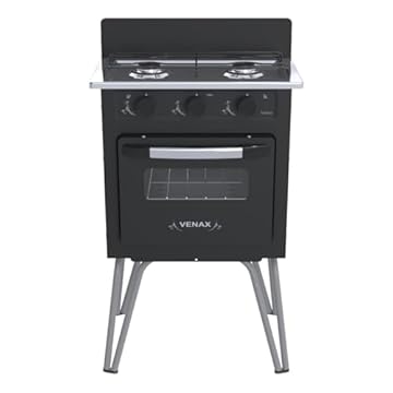 Fogao 2 Bocas Venax Gemini Vetro Preto Fosco Gas Glp