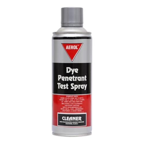 Image of Aerol Dye Penetrant Cleaner Spray | Solvent Cleaner | (194g /280ml) Quick Crack Detection | Non Corrosive | For Welding & Maintenance