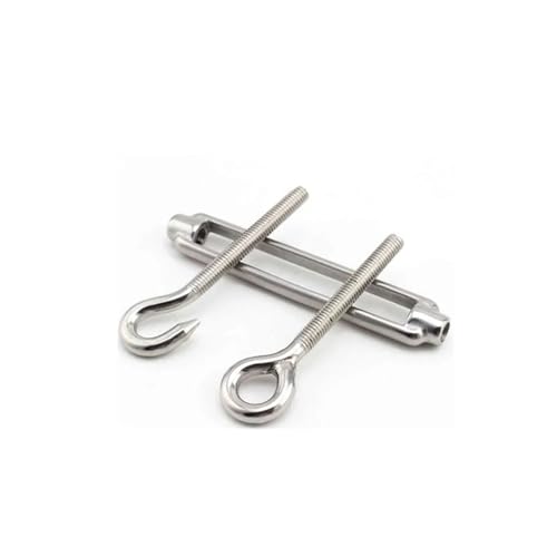 20PCS Stainless Steel 304 Wire Tensioner Hook & Eye Adjustable Turnbuckle Heavy Duty miniatura 4