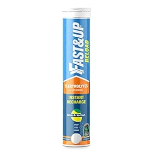 Fast&Up Reload electrolyte energy and hydration – sports drink – Pack of 20 effervescent tablets – Lime and Lemon flavour