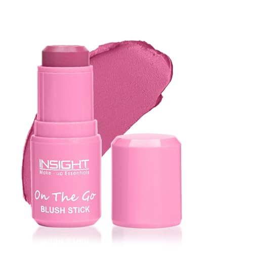 INSIGHT On The Go Blush Stick |Cream Formula| Multi-Use for Cheeks, Lips & Eyes|Long-Lasting|Infused with Vitamin E|Easy Color Payoff| Pink Taffy – 6.5 g