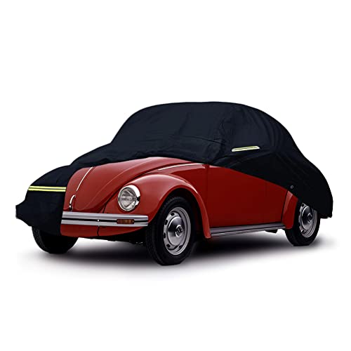 Waterproof Car Cover Replace for 1960-1980 Volkswagen Beetle 6 Layers All Weather Car Covers with Door Zipper & Windproof Bands for Snow Rain Dust Hail Protection