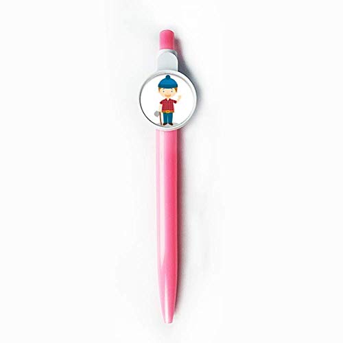 Stylo à bille rétractable bleu au design cartoon de chapeau bleu canadien