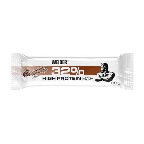 Weider - 32% Protein Bar - Proteinriegel mit Vollmilchschokolade - Mit 19 g Protein - 12 x 60g - Schokolade