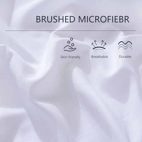 ZPECC Pillow Cases Bulk 24 Pack - Standard Pillowcases with Envelope Closure, Soft Brushed Microfiber Pillow Cover for Hotel Airb&bs Hospital Bedding Essential (Snow White)