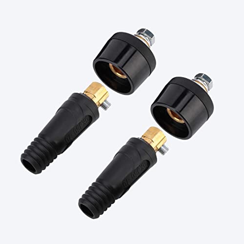 Image of Hillgrove HGACC41M1 Welding Soldering Plug Adapter and Socket for Welding Machine Rapid Fitting Cable Connector (Male & Female)