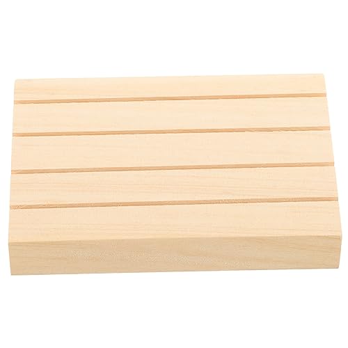 Unomor Wooden Card Holder Tray Card Deck Holder Rack Playing Card Holder Table Game Stand Base