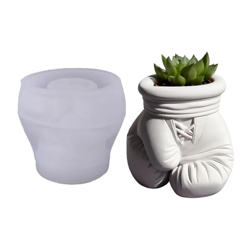 1. Molde De Silicona Para Guante De Boxeo Reutilizable Para Maceta De Cemento De Resina Soporte Para Bolígrafo Y Bandeja De Joyería Herramienta De Fabricación Molde Artesanal De Resina