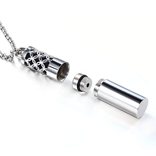 Minkissy Essencial Aromaterapia Óleo Difusor Colares Pingente Medalhão Escavado- Out Recipiente Do C