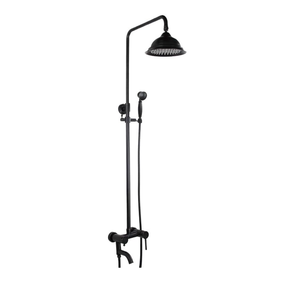 Ensemble de douche rétro cuivre brossé XT-306, anti-calcaire bronze