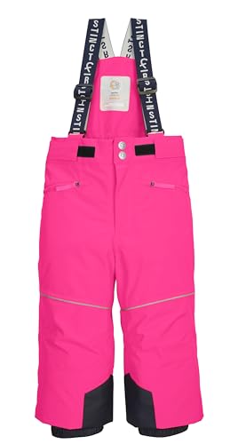 First Instinct by killtec Kinder Skihose/Funktionshose mit Trägern und Schneefang FISW 48 MNS SKI PNTS, neon pink, 110/116, 43392-000