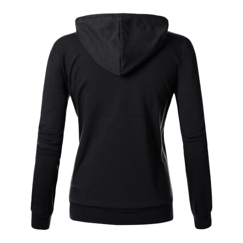 Image of GIVON Womens Casual Zip Up Hoodie Cotton Blend Soft Fabric Basic Layering Hooded Jacket with Kangaroo Pocket